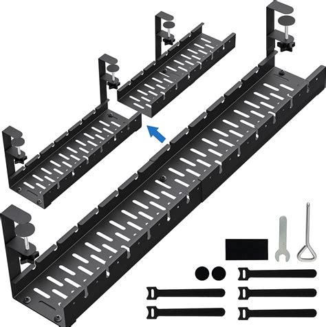 Under Desk Cable Management Tray 11 2 21 7 Retractable No Drill