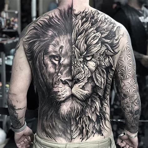 Unique Full Back Tattoos Male