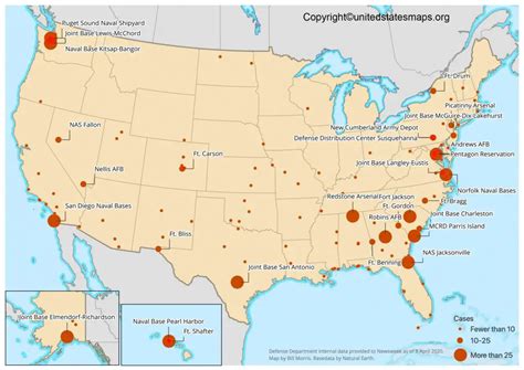 United States Army Bases Map