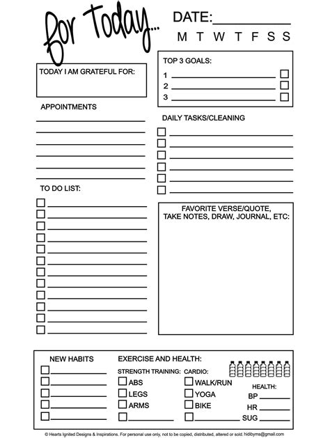 Universal Daily Planner Printable Editable Free 8 5 X 5 5 Get Your