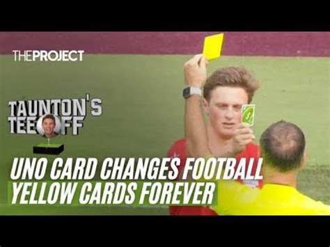 Uno Card Changes Football Yellow Cards Forever Youtube