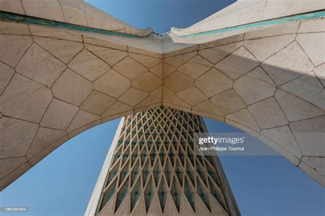 Unusual View Of The Azadi Tower Freedom Symbol In Tehran Islamic