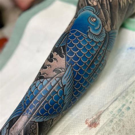 Update 79 Blue Koi Fish Tattoo Best In Coedo Com Vn