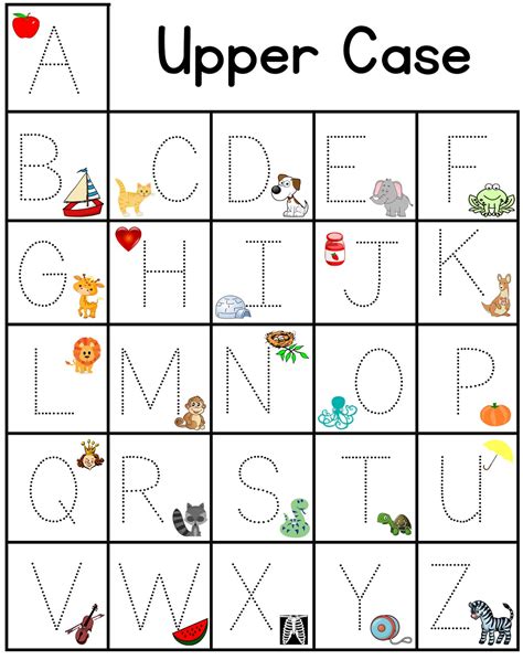 Uppercase Alphabet Trace