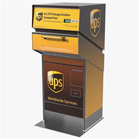 Ups Package Drop Box 3D Model 24 3Ds Blend C4d Fbx Max Ma Lxo