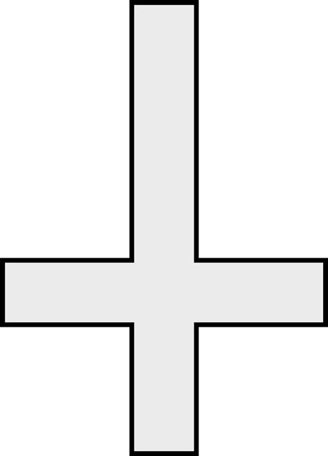 Upside Down Cross Png Upside Down Cross Outline Free Transparent Png Download Pngkey