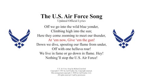 Us Air Force Song Lyrics