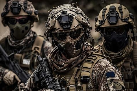 Us Army Special Forces Group Soldier Neural Network Ai Generated