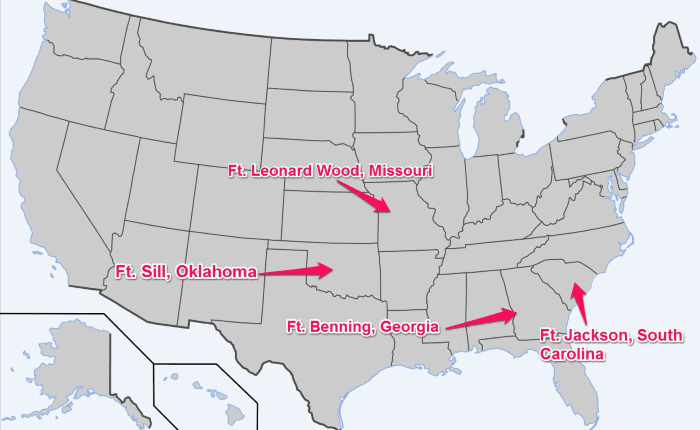 US Army Training Locations Across the Country