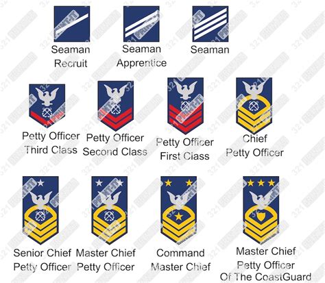 Us Coast Guard Ranks Digital File Download Svg Png Pdf Jpg Etsy