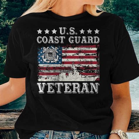 Us Coast Guard Veteran Uscg American Flag Gift Coast Guard Veteran