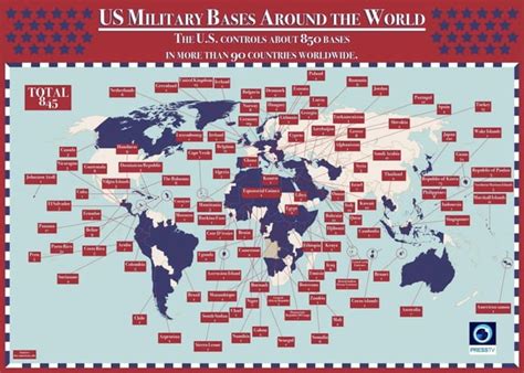 Us Military Map Of Us Military Bases Around The World