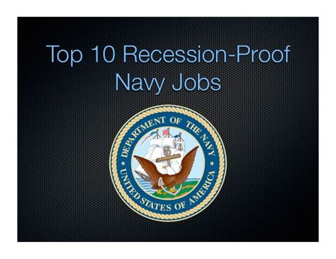 Us Navy Careers Top 10 Recession Proof Navy Jobs