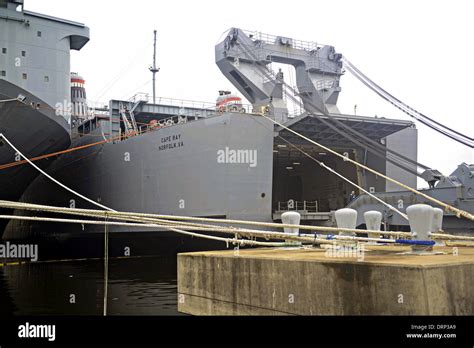 Us Navy Ready Reserve Force Vehicle Transport Ship Cape Ray Departs Norfolk Naval Shipyard On