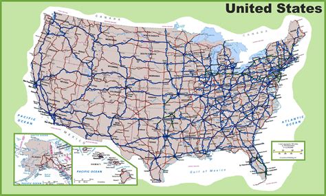 Us Road Map Usa Map Guide 2016 6 Best Images Of United States Highway