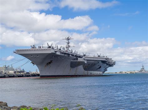 Uss John C Stennis Parked At Peral Harbor In Honolulu American