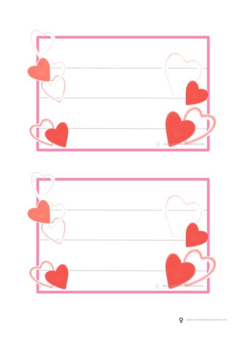 Valentines Day Writing Insert For Cards Free Printable Valentines Day Templates Valentine Card