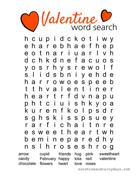 7 Free Valentine's Word Search Printables to Enjoy