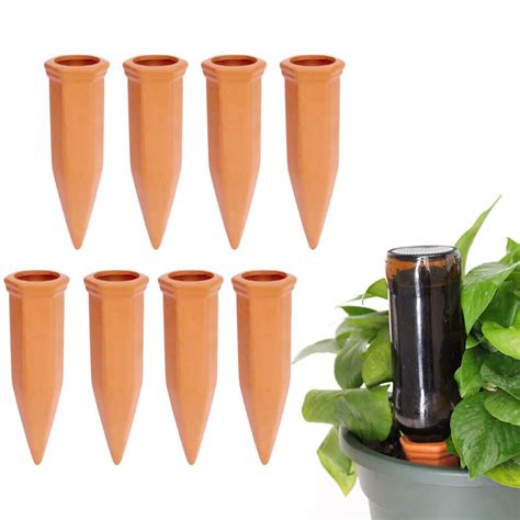 Vensovo 8Pcs Terracotta Watering Spikes Automatic Self Watering