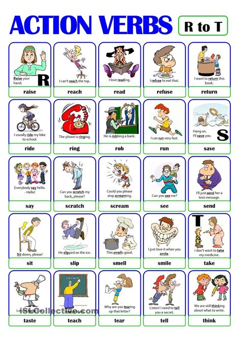 5 Verb Printables for Kids