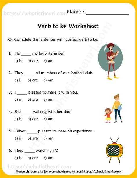 Verb Worksheet For Grade 3