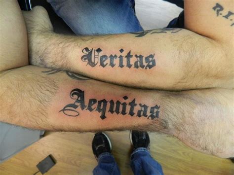 Veritas Aequitas Tattoos By Bekah Bass Pinterest