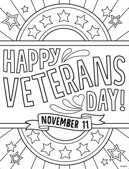 Veterans Day Printable Coloring Page For Kids Crayola Com Crayola Com