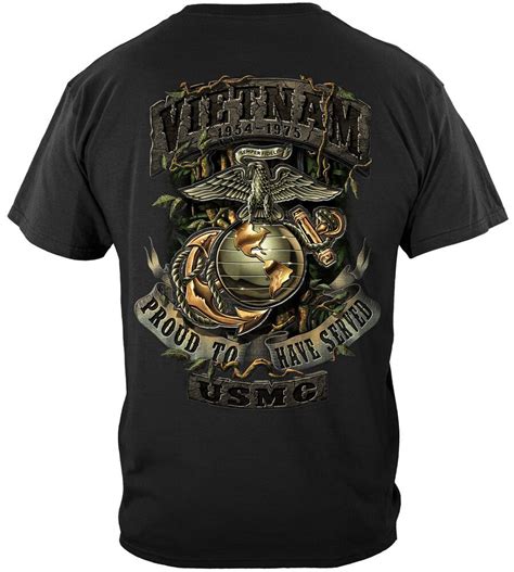 Vietnam Veteran T Shirt Marines Usmc Proud To Have Served Military Tee