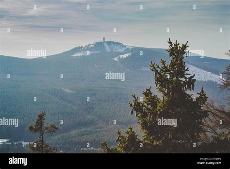 View From Ahrensklint Over Harz Mountains In Germany Stock Photo Alamy