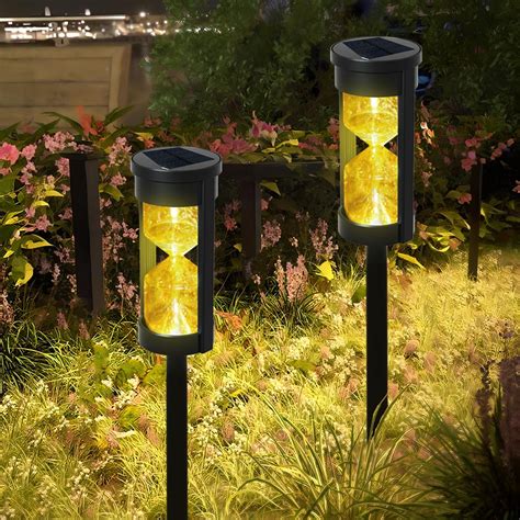 Viewsun Solar Post Lights 2 Pack Outdoor Garden Solar Powered Fence