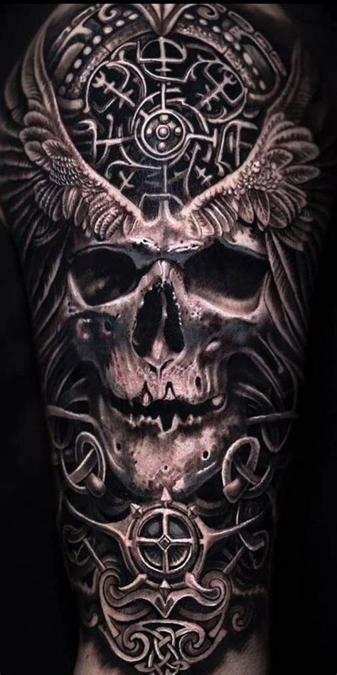 Viking Skull Tattoo By Julie Brd Tattoo Artofit