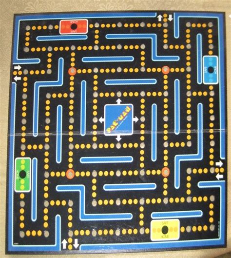 Vintage 1982 Pacman Board Game Play Board 6 Board Game Pieces