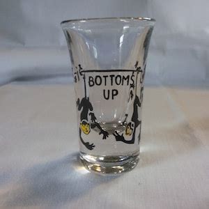 Vintage Bottoms Up Monkey Shot Glass Monkey Themed Shot Etsy