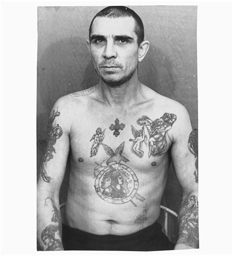 Vintage Coded Tattoo Photography Russian Criminal Tattoo Police Files