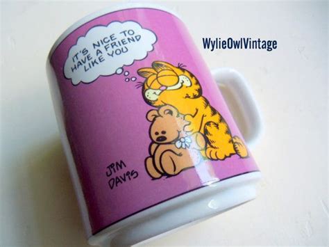 Vintage Garfield And Pooky Friendship Ceramic Coffee Mug 1978 Etsy Ceramics Garfield Mugs