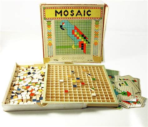 Vintage Mosaic Wood Block Board Game Ca 1930 S Made In Etsy Vintage