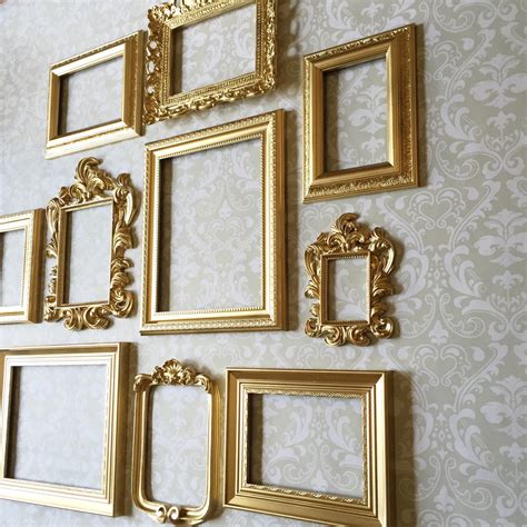 Vintage Ornate Gold Frame Set