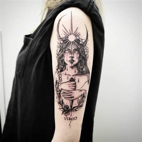 Virgo Woman Tattoo Designs and Astrological Symbolism Inspiration