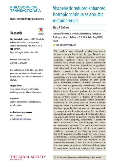 Viscoelastic Reduced Enhanced Isotropic Continua As Acoustic