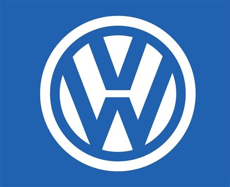 Volkswagen Brand Logo Car Symbol White Design German Automobile Vector