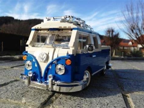 Vw Bus Transporter With Rc Suspension And Chrome Lego Camper Vw Bus Lego Cars