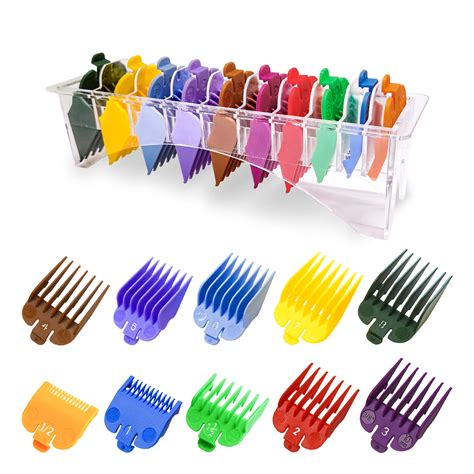 Wahl Hair Clipper Guards Set With Organizer Color Coded Combs 1 16 To