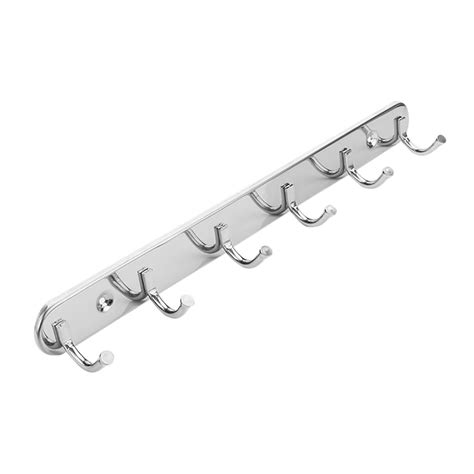 Wall Mount Hook Rack Stainless Steel Coat Rack Coat Hooks With 6 Hanger Hooks In Hooks Amp Rails