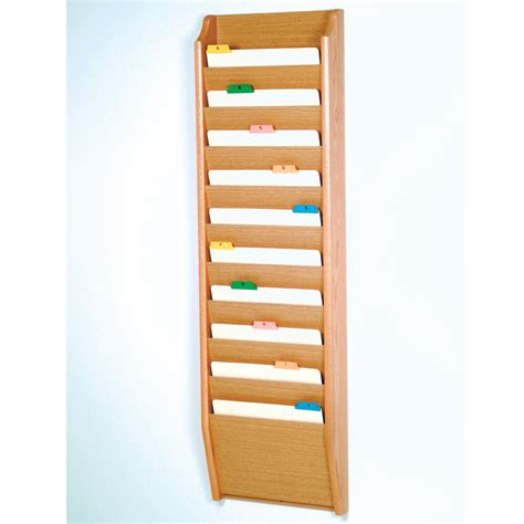 Wall Mount Letter Size File Holder Horizontal Folder Rack Literature