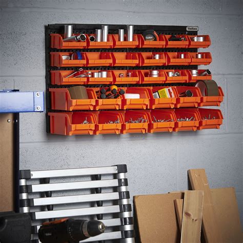 Wall Mounted Garage Storage Bins 30 Compartment Garage Organization