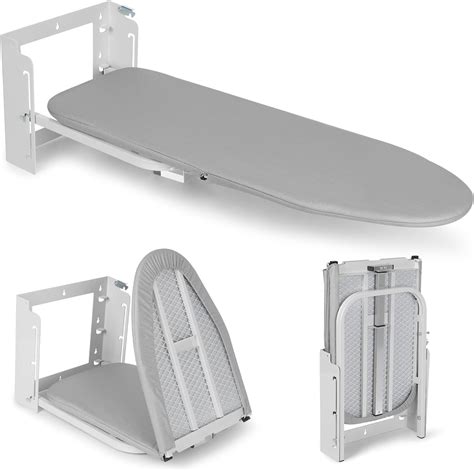 Wall Mounted Ironing Board Adjustable Height 36 X 12 Inch Fold Away Wall Board Compact Mount