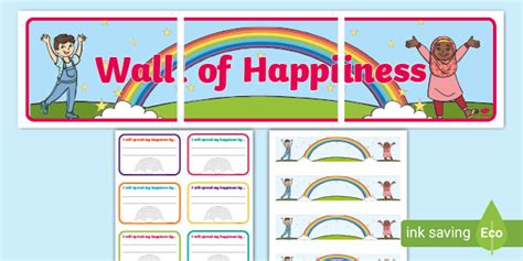 Wall Of Happiness Display Pack Teacher Made