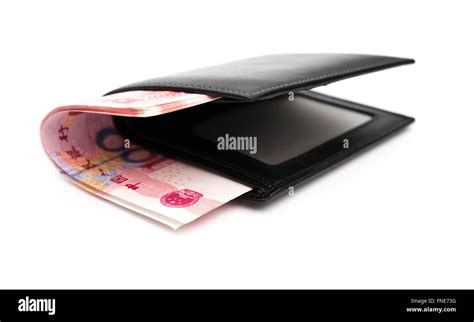 Wallet With Rmb 100 Paper Currency With Clipping Path Stock Photo Alamy