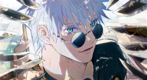 Wallpaper Anime Boys Jujutsu Kaisen Satoru Gojo Blue Eyes Sunglasses 2500X1369