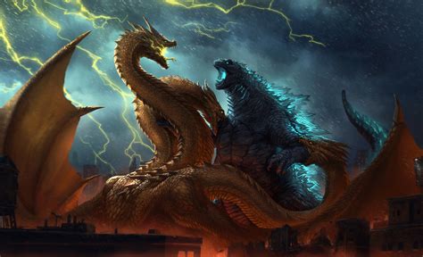 Wallpaper Godzilla King Of The Monsters Fan Art Desktop Wallpaper Hd